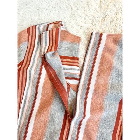 70s Burnt Orange Stripe Tunic Set - Picture 6 of 16